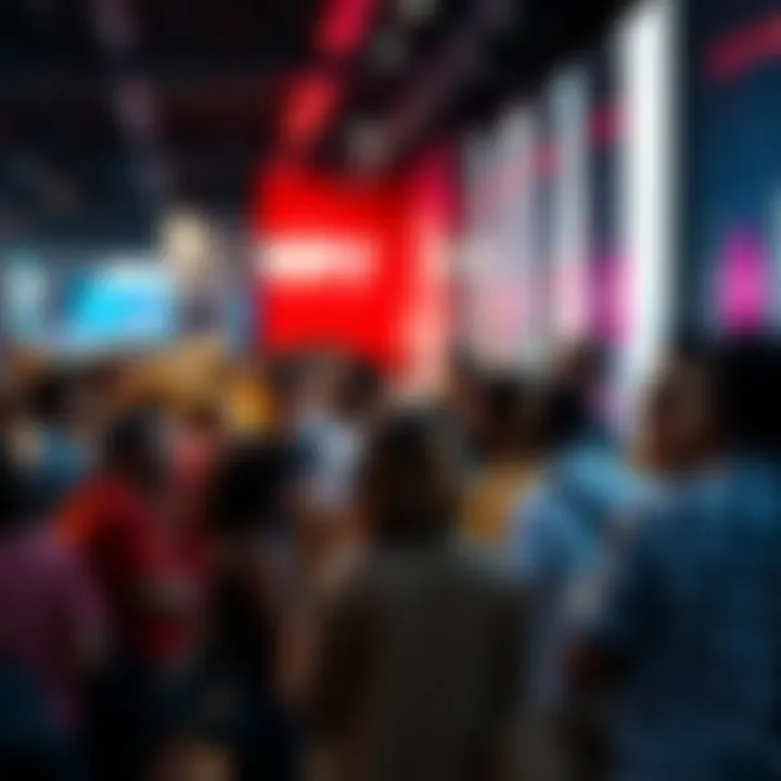 People discussing the phrase 'Every one of them' A group of diverse people engaged in a lively conversation about the phrase 'Every one of them' in a public setting.