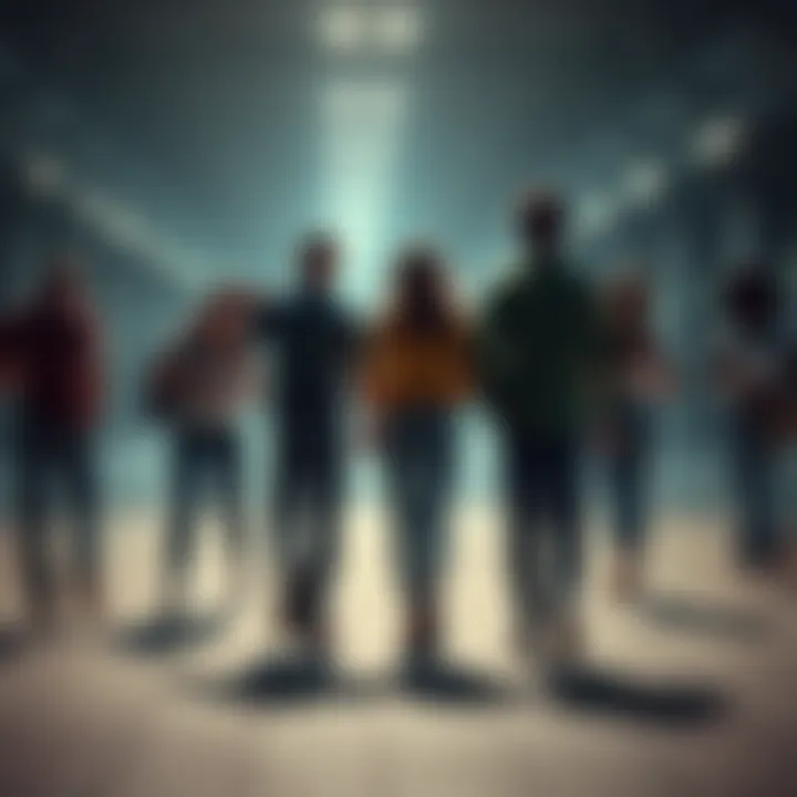 A group of friends visibly upset as one person walks away, symbolizing the end of a friendship.
