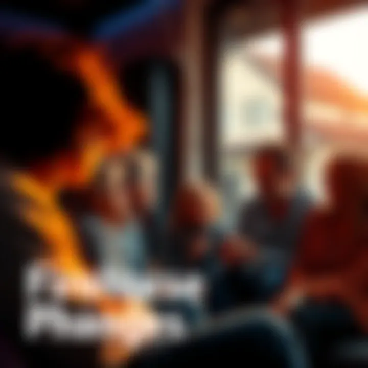 A group of people sharing stories of transformation and life changes in a supportive setting