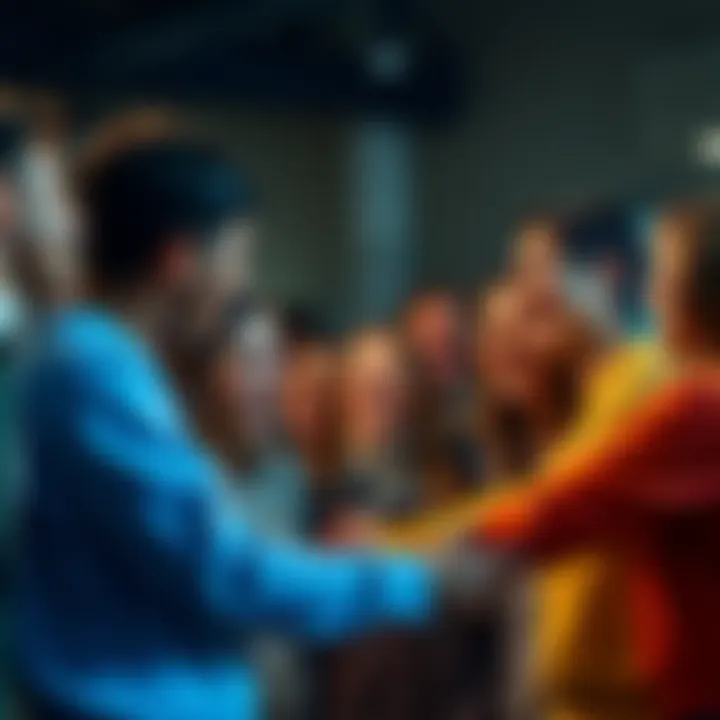 A group of people sharing their feelings in a circle, showing a range of emotions like happiness, sadness, and understanding.