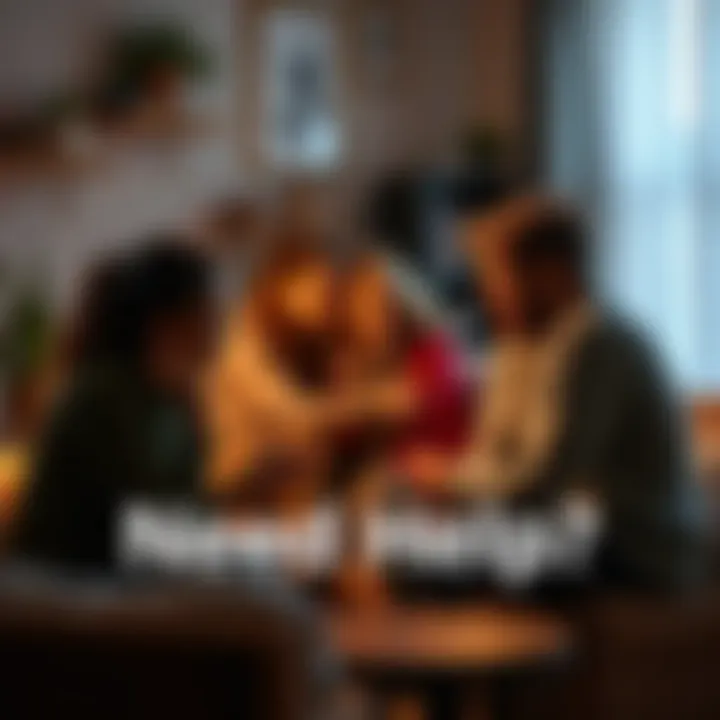 A group of people discussing problems and sharing advice in a cozy setting