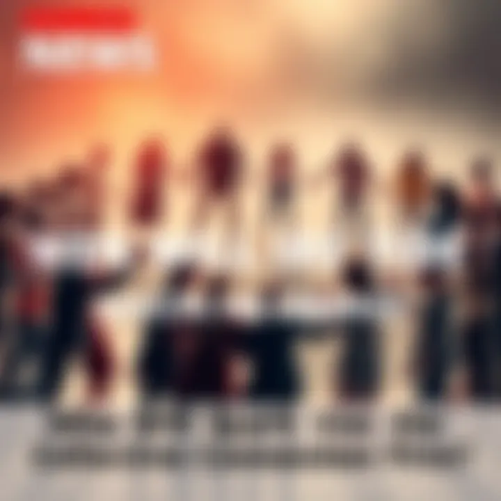 A diverse group of people standing in a circle, holding hands to symbolize unity and connection.