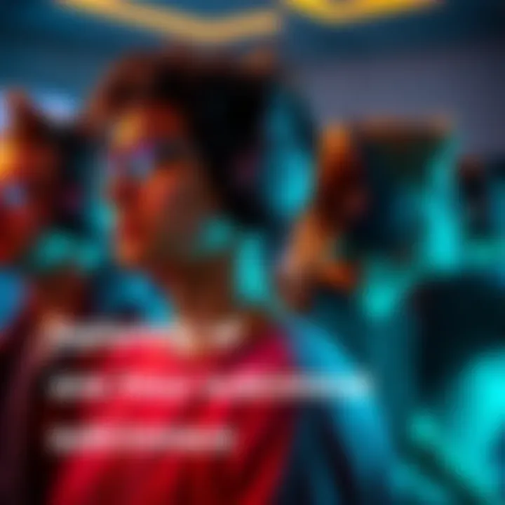 A group of individuals wearing headphones, engaged in listening to subliminal messages, showing a mix of curiosity and concentration