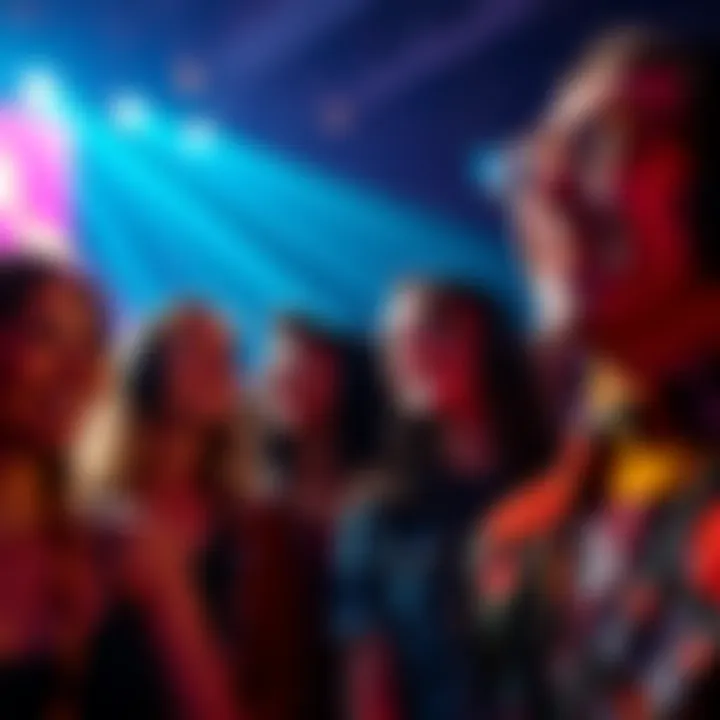 A group of people enjoying music together with smiles, embodying the joy of catchy tunes stuck in their heads.