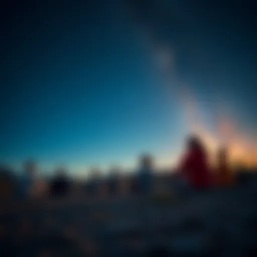 A group of individuals meditating outdoors at night under a starry sky, symbolizing the Age of Aquarius and sleeplessness.