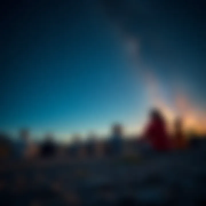 A group of individuals meditating outdoors at night under a starry sky, symbolizing the Age of Aquarius and sleeplessness.