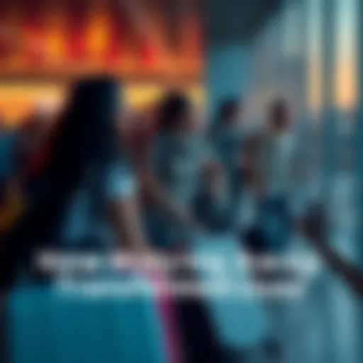 People moving away with luggage A group of people with suitcases leaving their hometown, showing mixed emotions of excitement and nostalgia