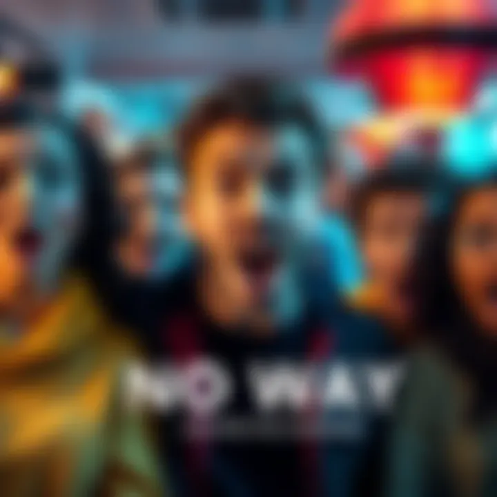 A group of friends expressing shock and disbelief at unexpected news, with wide eyes and open mouths.