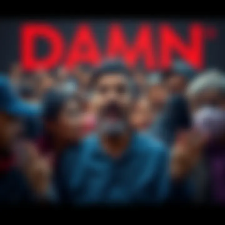 A diverse group of people expressing emotions while discussing current events and social issues.