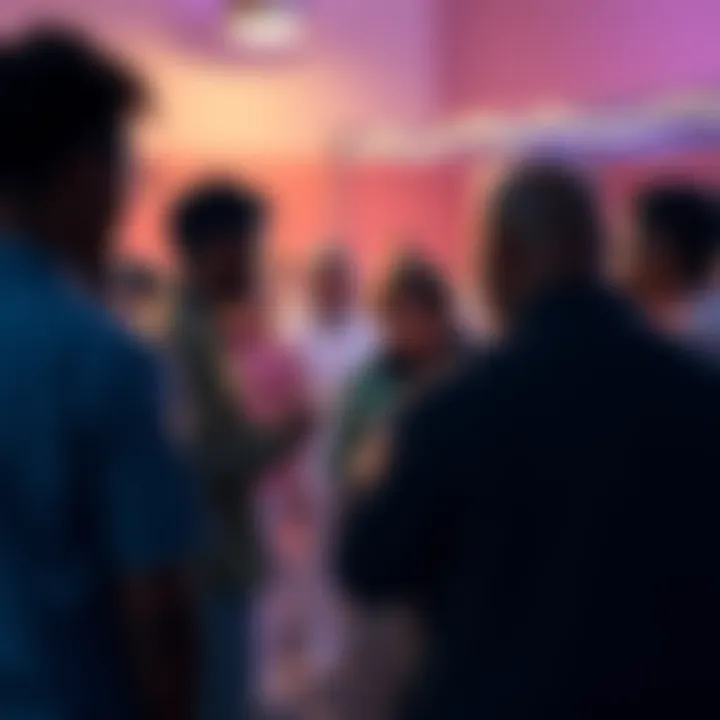 People receiving Universal Basic Income Individuals in a community gathering to discuss the impact of Universal Basic Income on their lives