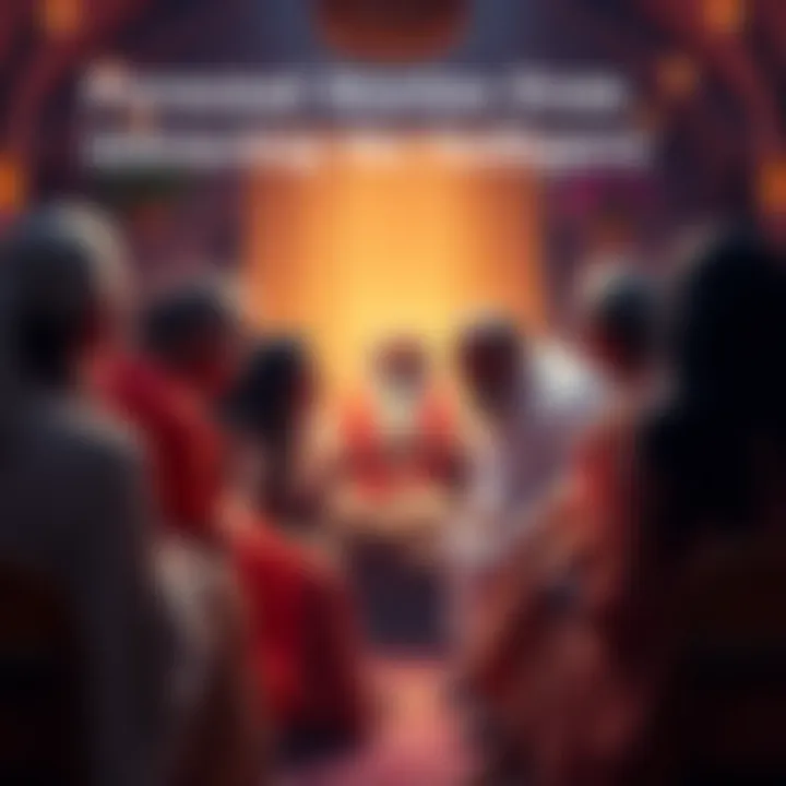 People sharing stories about Sadhguru A group of people sharing personal stories about their experiences meeting Sadhguru in a warm setting