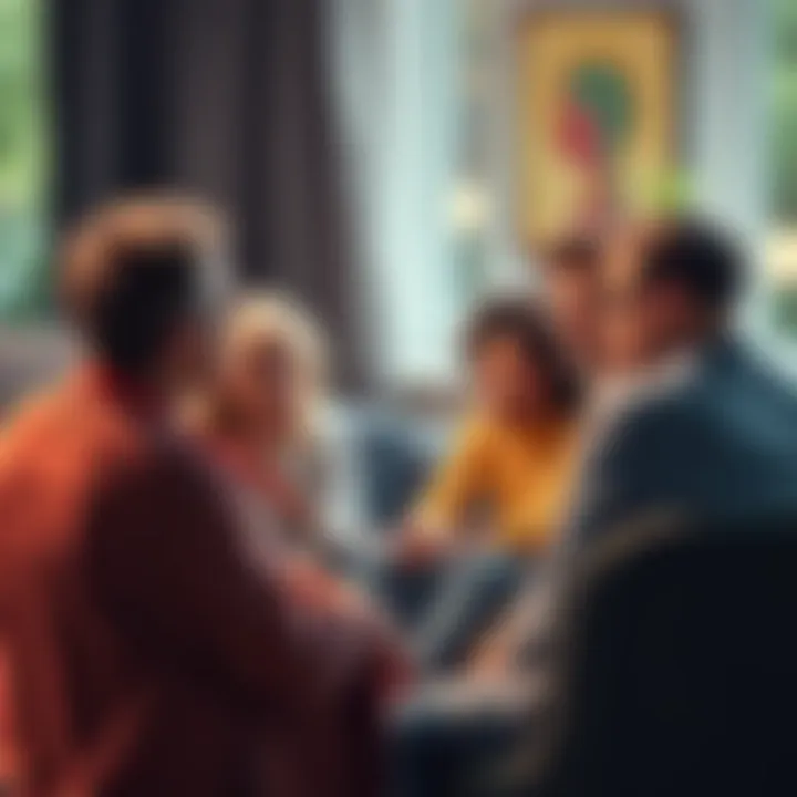 A diverse group of people sitting in a circle, sharing personal stories and struggles about life lessons, with expressions of empathy and reflection.