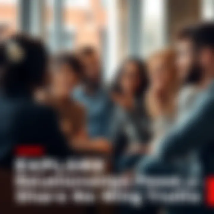 A group of diverse individuals sitting together, discussing relationships openly, with friendly expressions and gestures of connection.