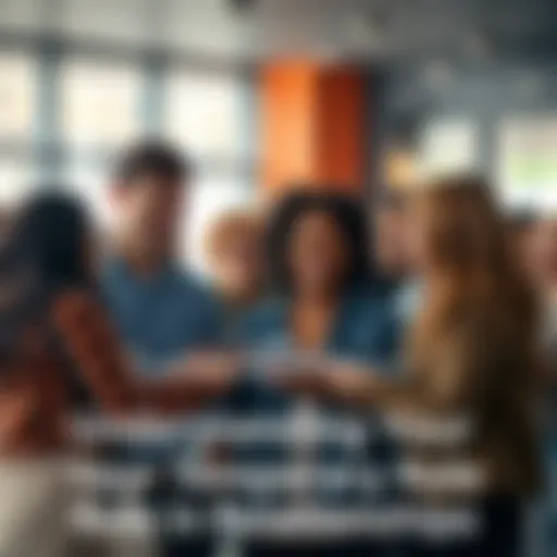 A group of diverse individuals engaged in a heartfelt conversation, sharing insights and experiences to help each other grow, symbolizing the temporary yet impactful roles in relationships.