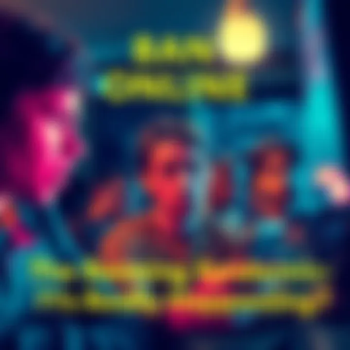 A group of frustrated people looking at their screens as notifications of account bans appear, expressing concern over online freedom of expression.