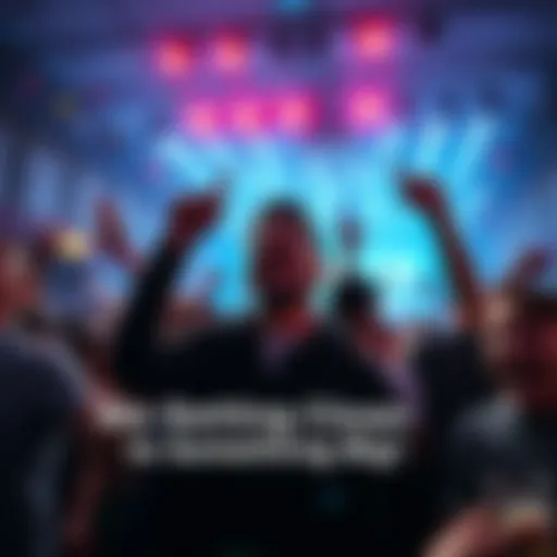 Group of excited people looking forward to an upcoming event