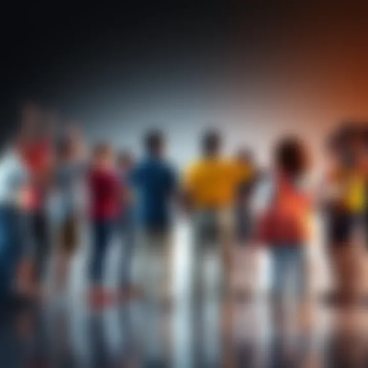 A diverse group of people standing in a circle, holding hands, symbolizing unity and connection in spirituality.