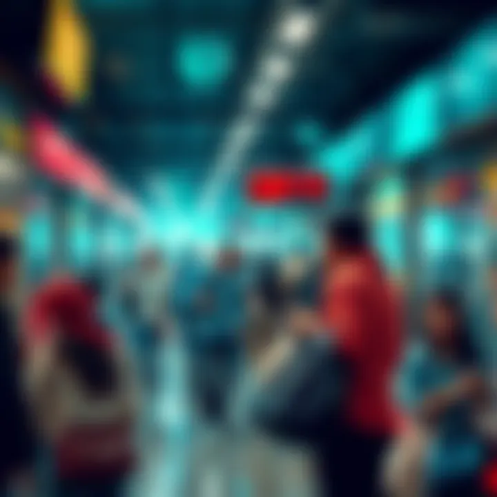 A group of diverse people engaging in their daily activities, symbolizing the repetitive patterns of life.