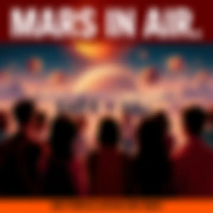 A group of people discussing misconceptions about Mars in the air, showing confusion and disbelief