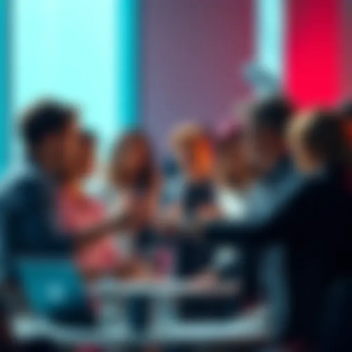 A group of diverse people engaged in a lively discussion about important topics affecting daily life