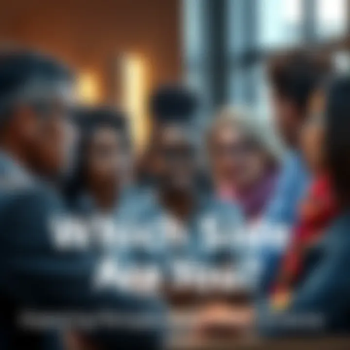 A group of diverse individuals engaged in a discussion about important societal issues.