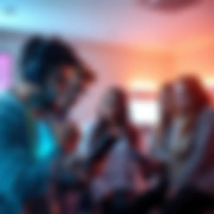 A group of people discussing and sharing thoughts about Lul on their devices