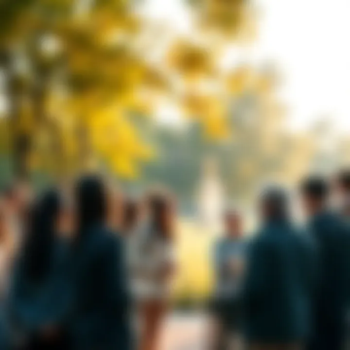 A diverse group of people discussing and sharing ideas in a park, representing unity and consciousness shift