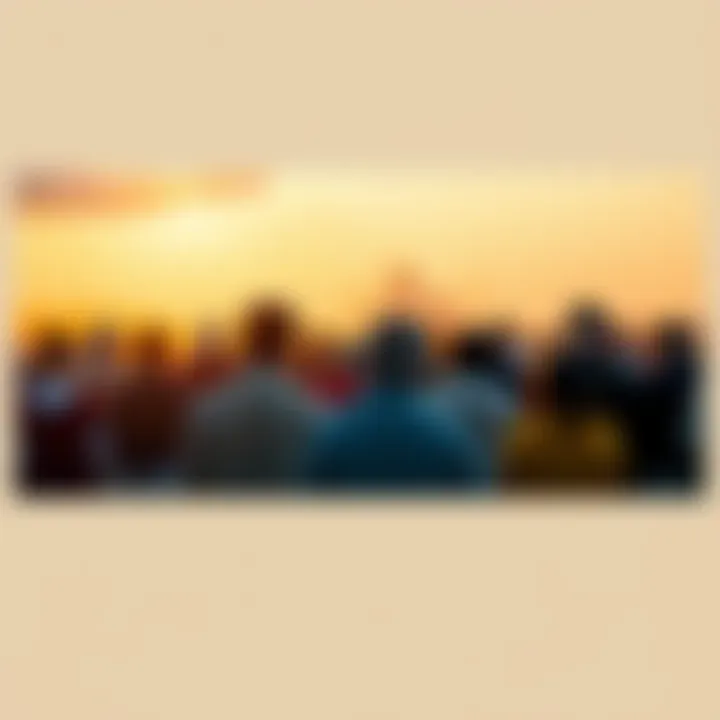 A diverse group of people praying together in a peaceful setting, reflecting their faith in Jehovah.