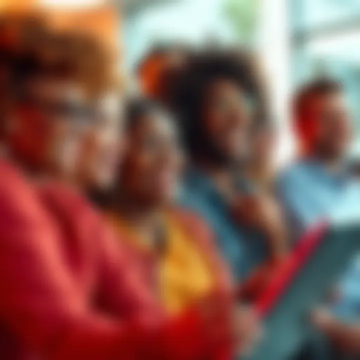 Group of people smiling and sharing their reactions to a light-hearted online post.