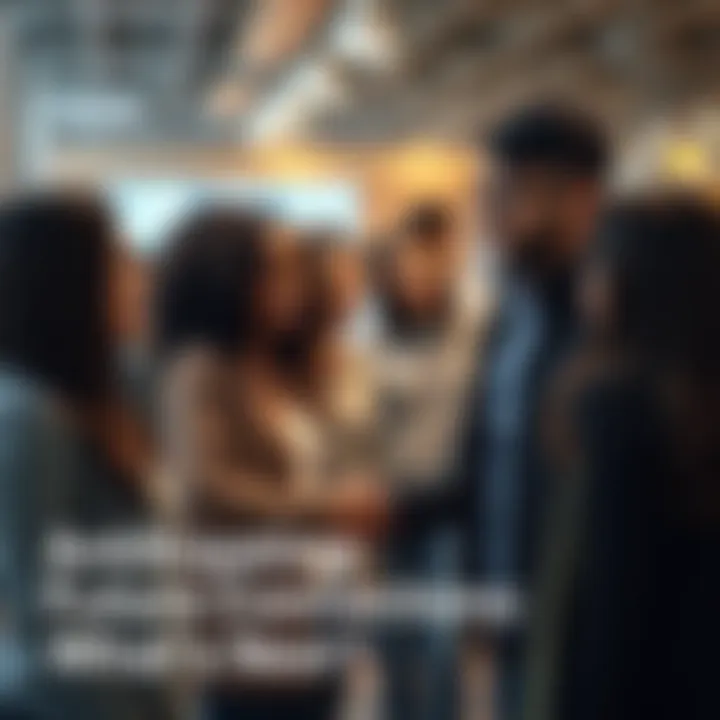 A diverse group of people smiling and shaking hands in a casual setting, symbolizing new connections and friendships.