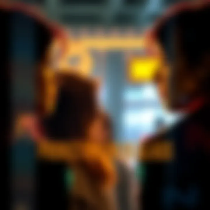 People Reflecting on Each Other Two people facing each other, their expressions showing curiosity and thoughtfulness as they share a conversation.