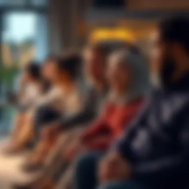 A group of people sitting together, sharing their feelings and connecting over personal stories during a challenging moment.