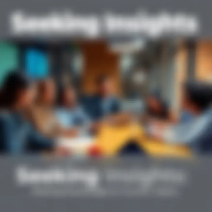 A group of diverse people discussing ideas around a table with papers and laptops.