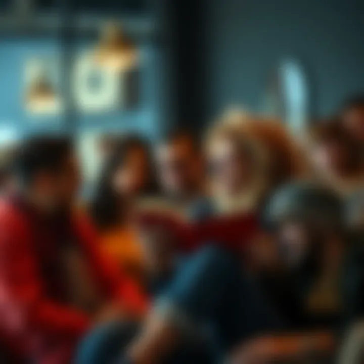 A group of diverse individuals sharing personal stories and experiences, creating a sense of community and connection.