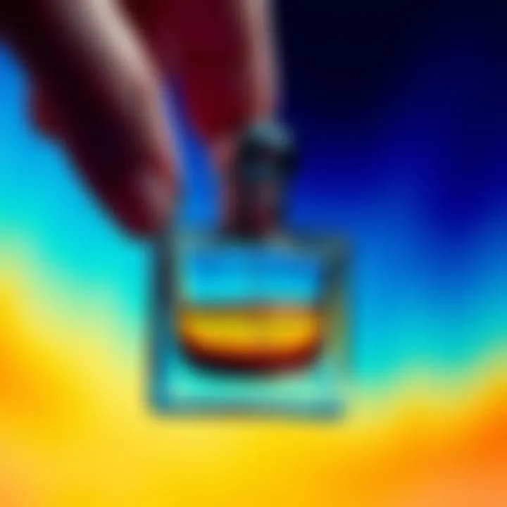A close-up of a hand holding a perfume bottle with a shiny lid, symbolizing the return of a lost item after years.