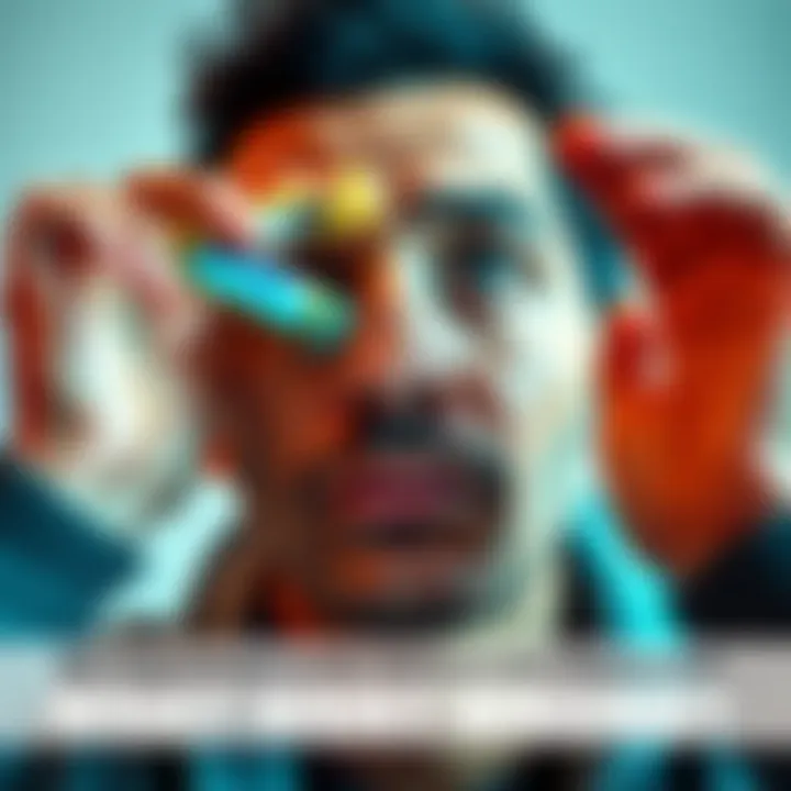 Individual using Maharishi Nasya-Oil in their nostrils, showing a thoughtful expression