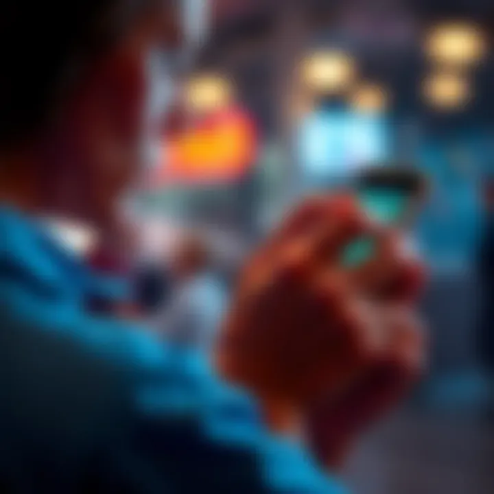 A person looking at their smartphone, searching for health information and comparing answers to ensure accuracy.
