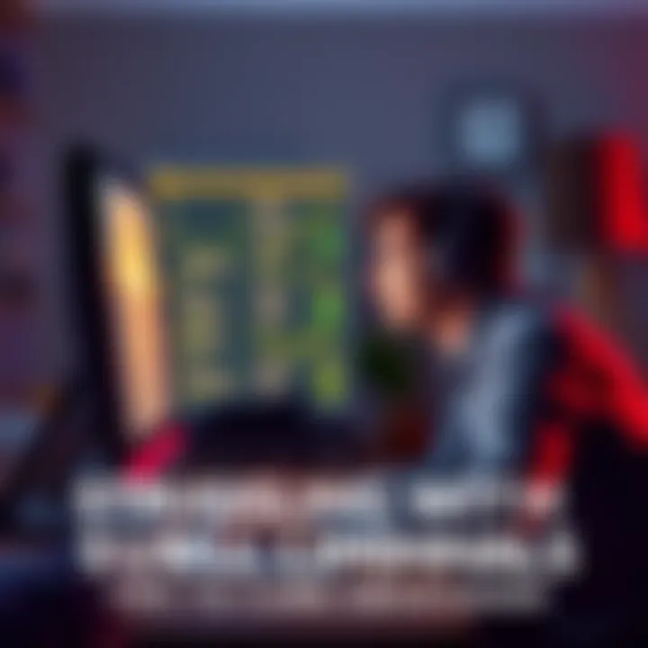 A person sitting at a desk, anxiously checking their computer screen for results, showing a mix of concern and curiosity