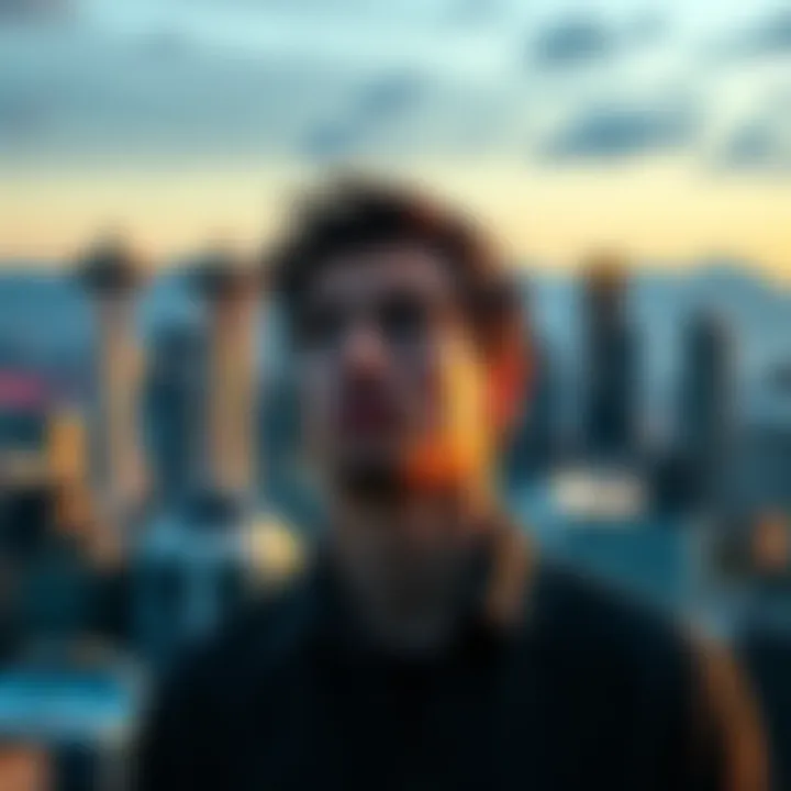 Individual looking at a Seattle skyline with a thoughtful expression, reflecting on their potential move to the city.