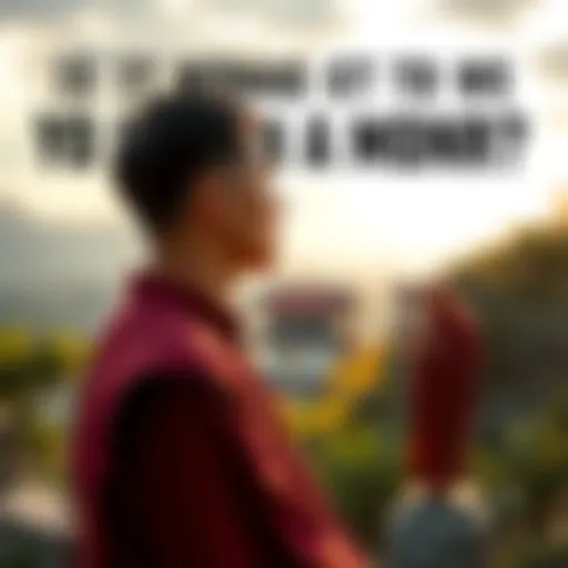 A thoughtful person gazes outside, reflecting on their feelings for a monk, surrounded by a serene environment.