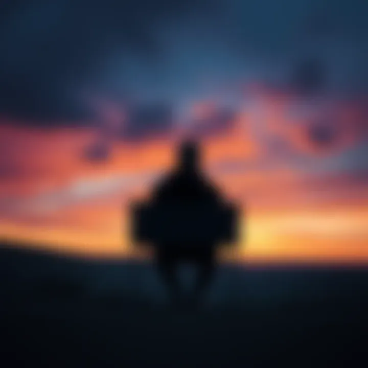 Individual sitting alone on a bench, looking thoughtfully at the horizon, representing feelings of isolation after a near-death experience