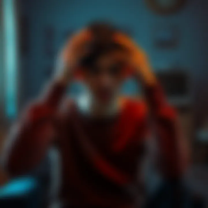 A person sitting in a quiet room, covering their ears with a troubled look, illustrating the struggle with tinnitus and sensory overload.