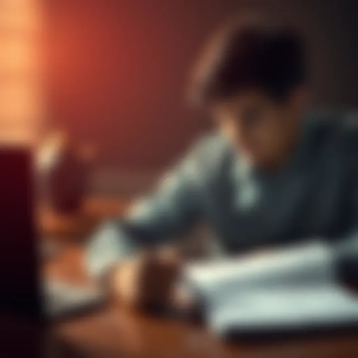 A person sitting at a desk looking pensively at a notepad with scribbled notes, symbolizing overthinking and decision-making struggles