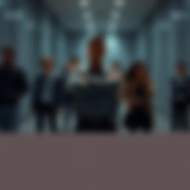 A person standing confidently with arms crossed, signaling a boundary, while others look surprised in the background.
