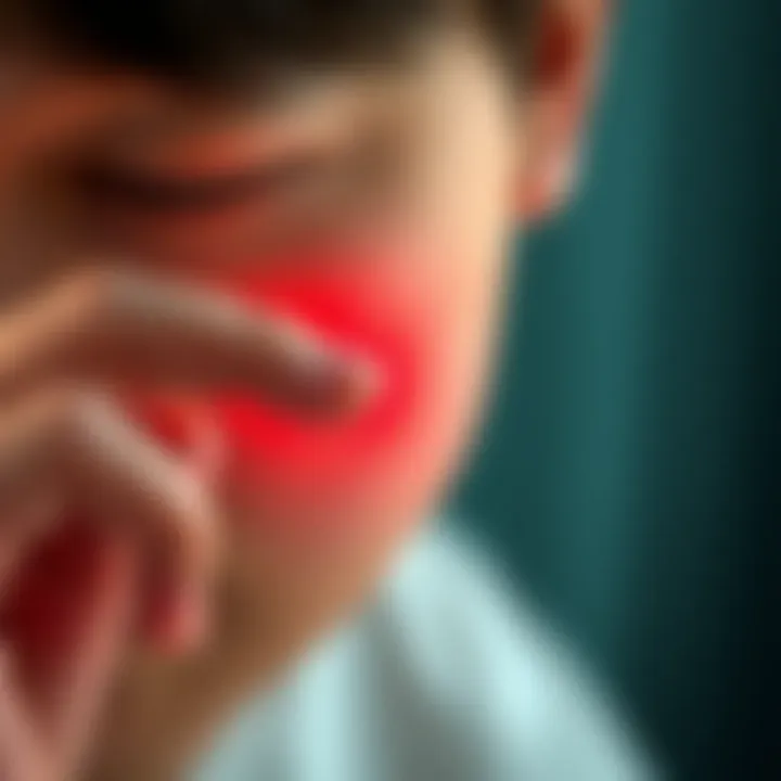 A person looking at their birthmark thoughtfully, symbolizing the connection to past lives and experiences.