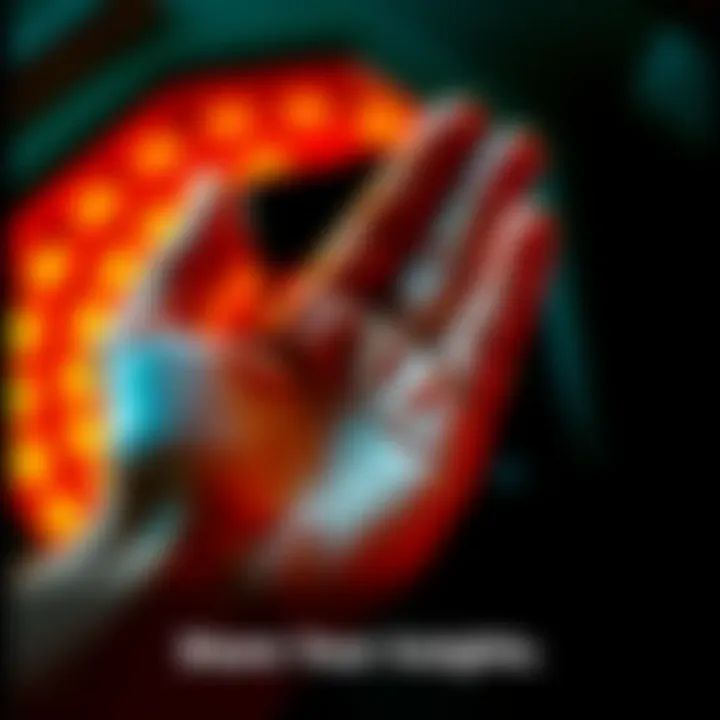 A person looking at their palm, exploring the lines and shapes for insights on palm reading.