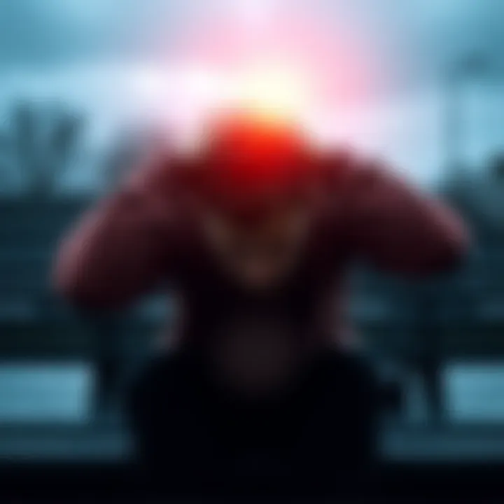 A person sitting on a bench with their head in their hands, looking overwhelmed and anxious