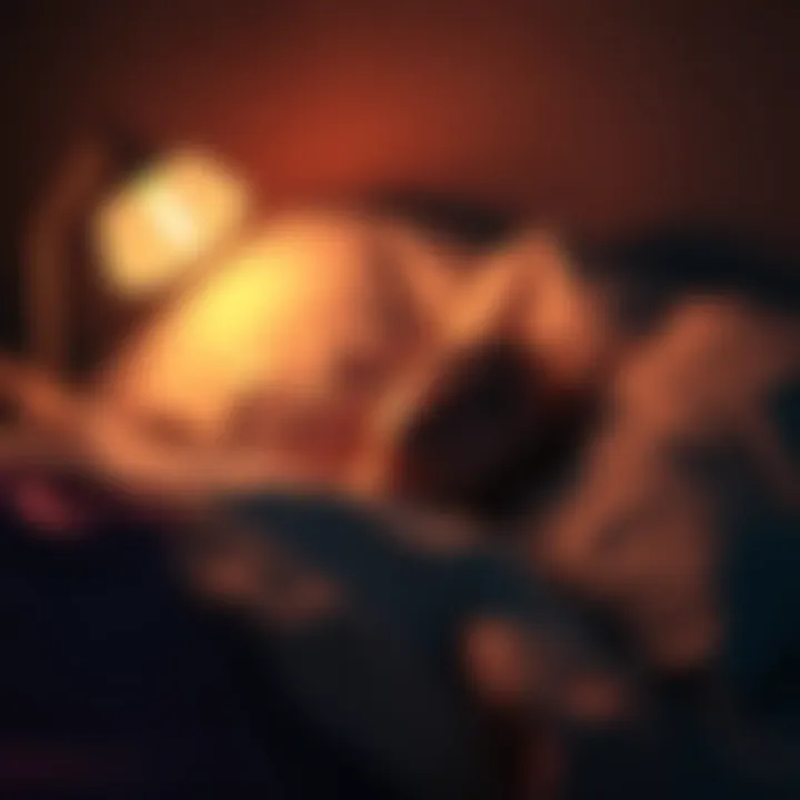 A person lying in bed, looking pale and thoughtful, surrounded by dim light, reflecting on illness and possible paranormal influences.
