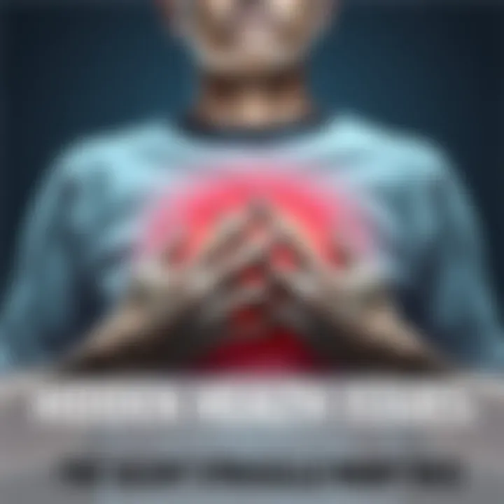 Individual showing signs of distress while holding their chest, symbolizing hidden health issues