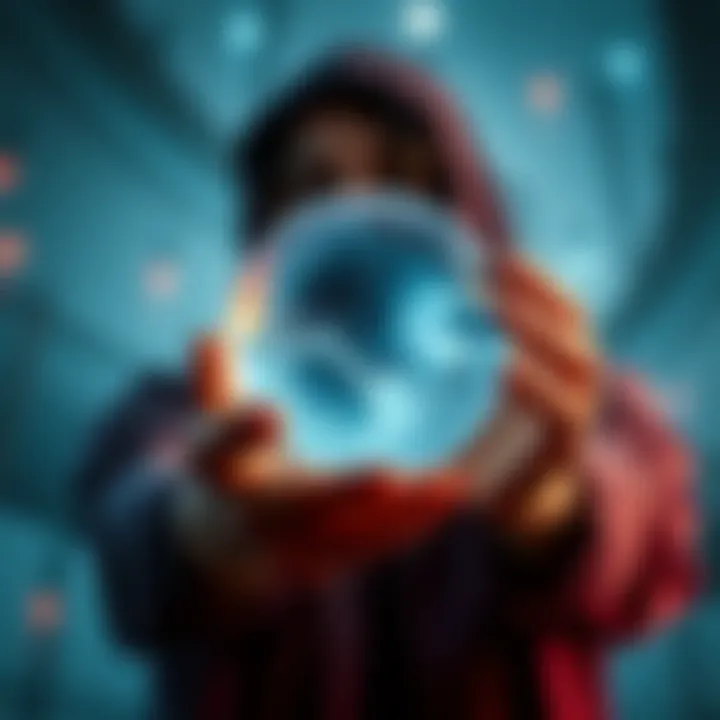 A person gazing into a crystal ball, symbolizing attempts to connect with the paranormal.